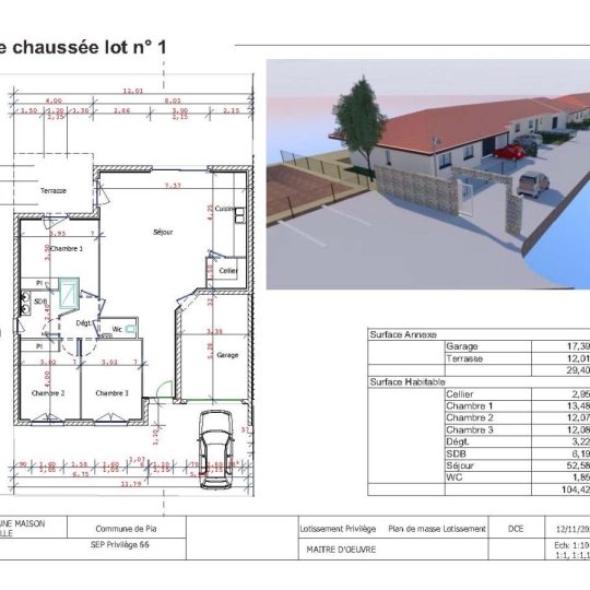  M.T.I. : Maison / Villa | PIA (66380) | 105 m2 | 315 000 &euro; 
