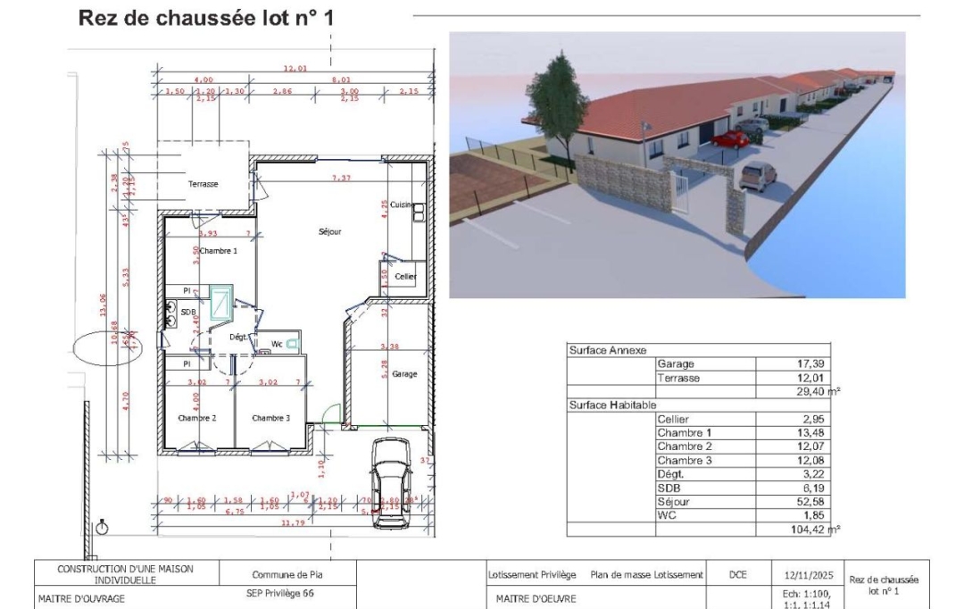 M.T.I. : Maison / Villa | PIA (66380) | 105 m2 | 315 000 &euro; 